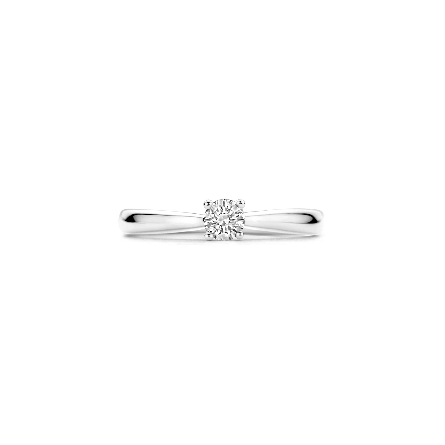 Ring Witgoud 14k met lab grown diamant