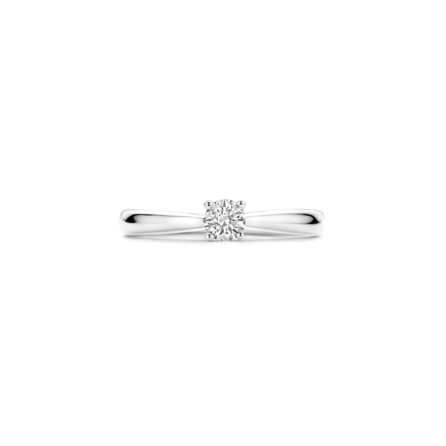 Ring Witgoud 14k met lab grown diamant