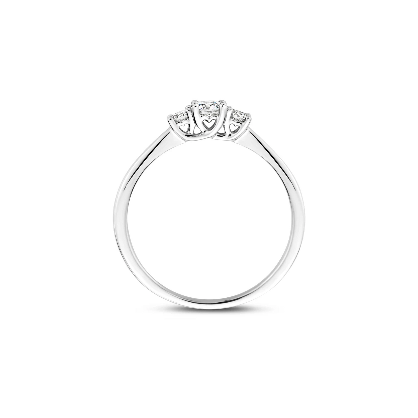 Ring Witgoud 14k met lab grown diamant