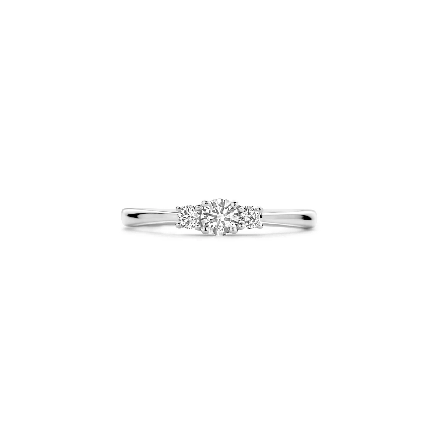 Ring Witgoud 14k met lab grown diamant