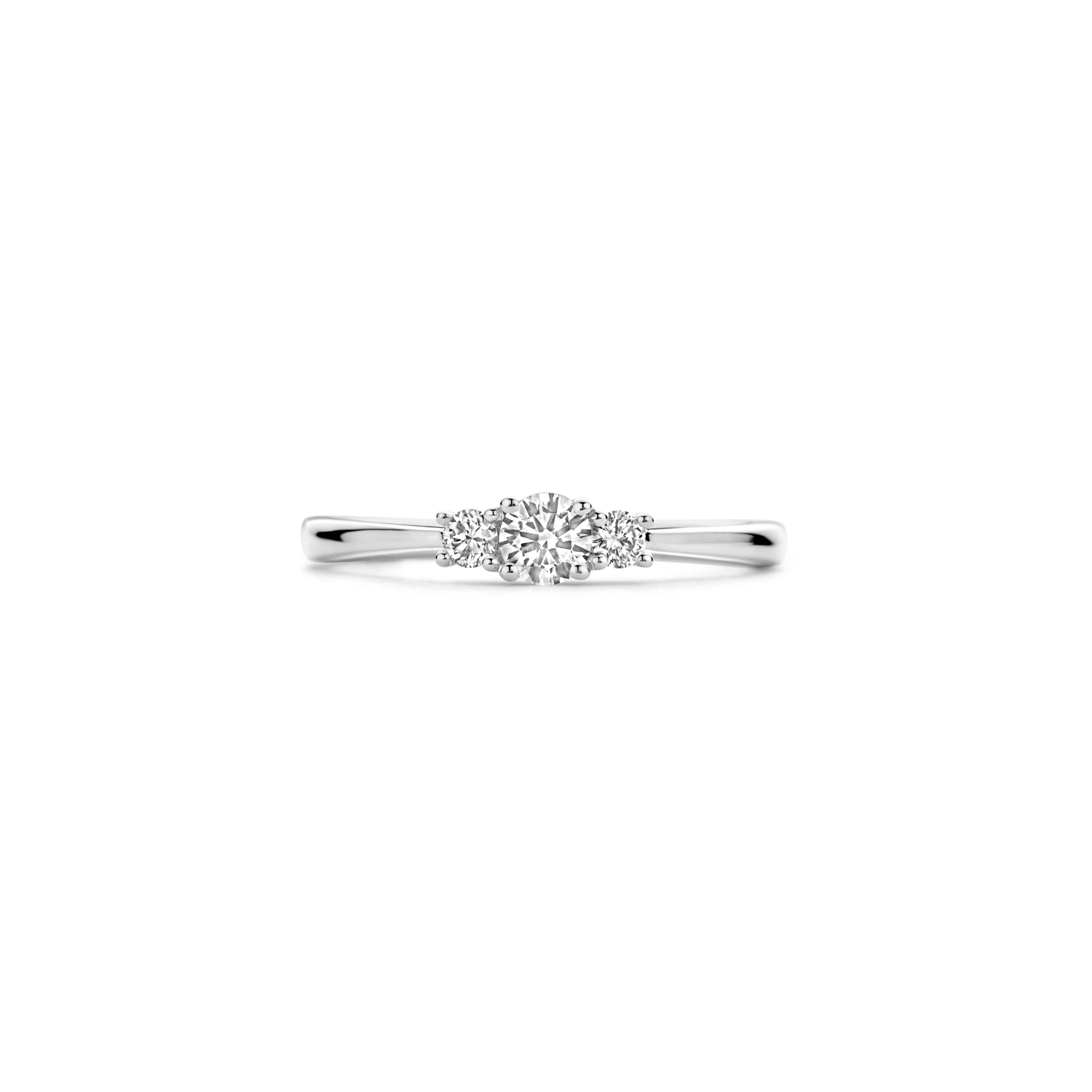 Ring Witgoud 14k met lab grown diamant