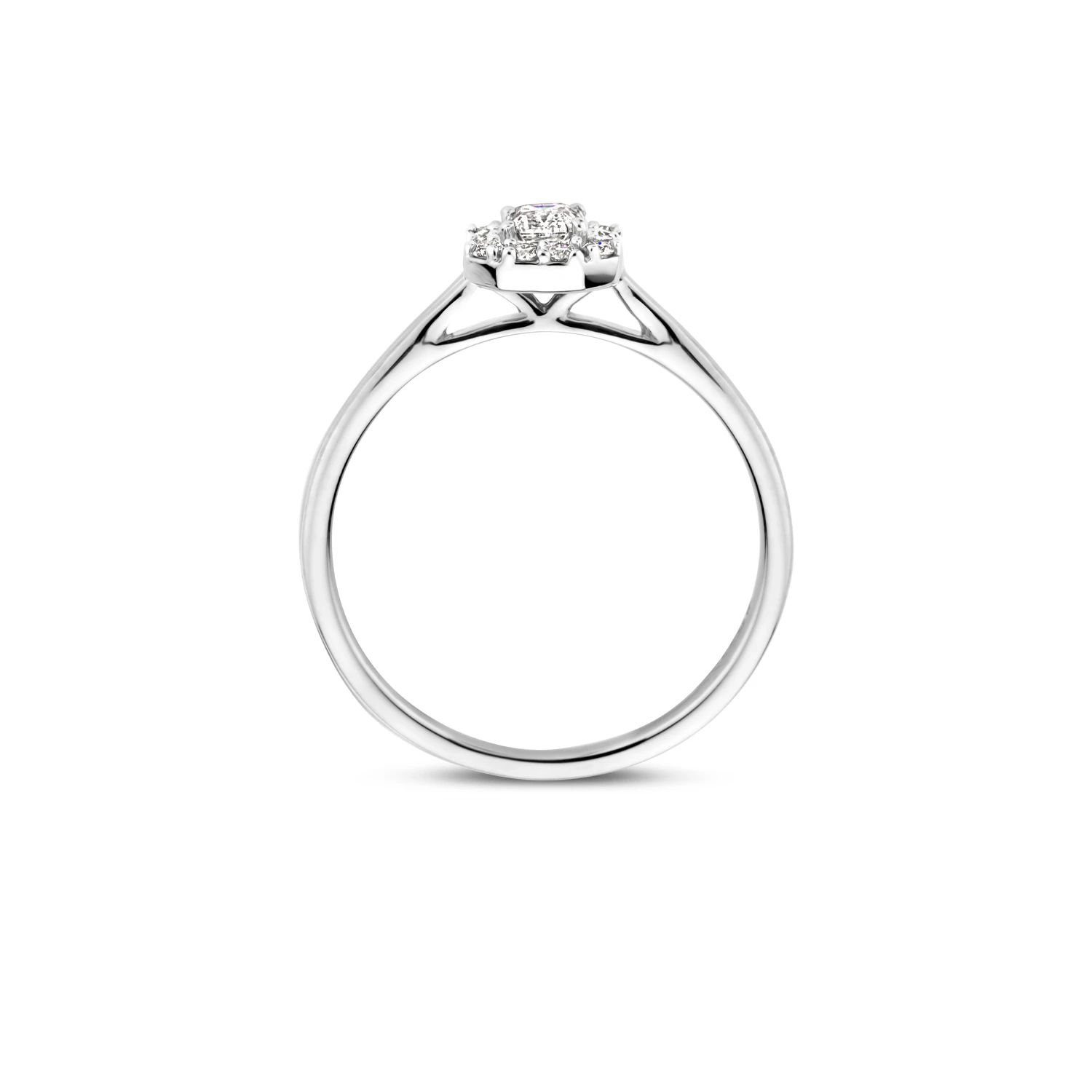 Ring Witgoud 14k met lab grown diamant