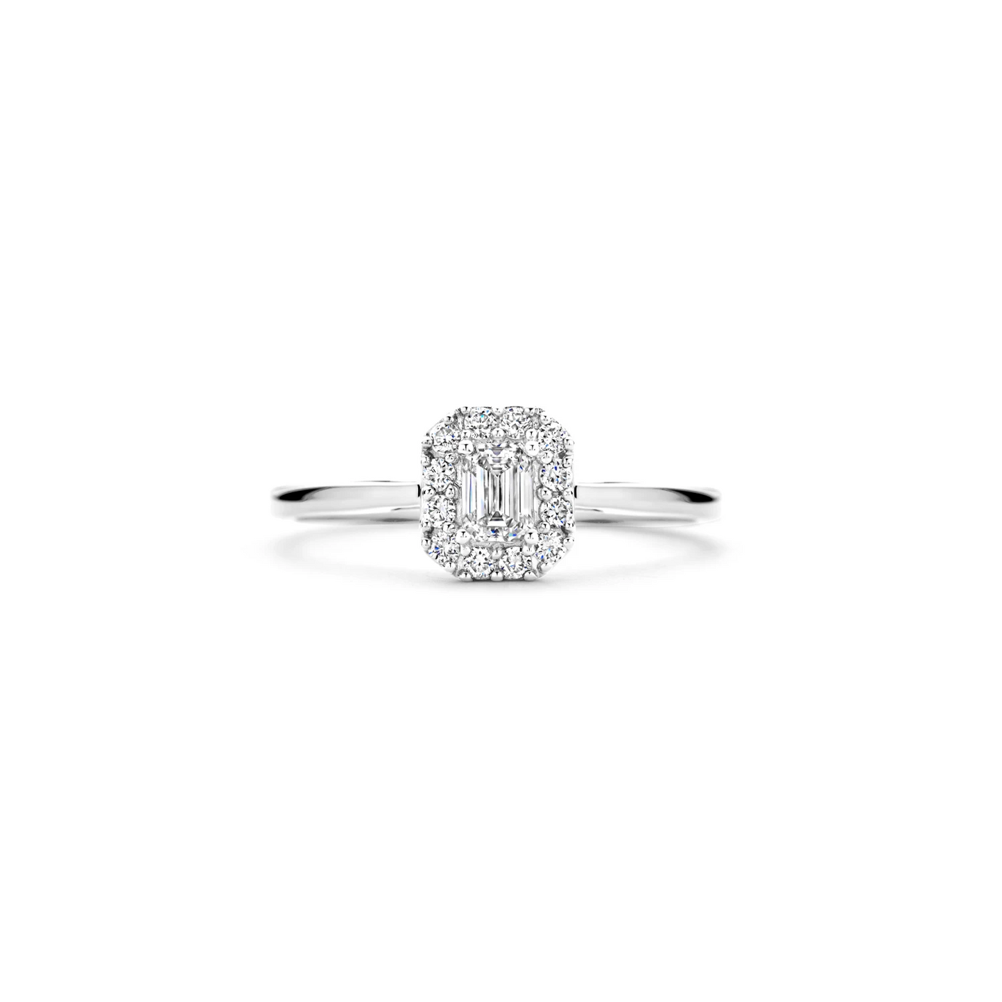Ring Witgoud 14k met lab grown diamant
