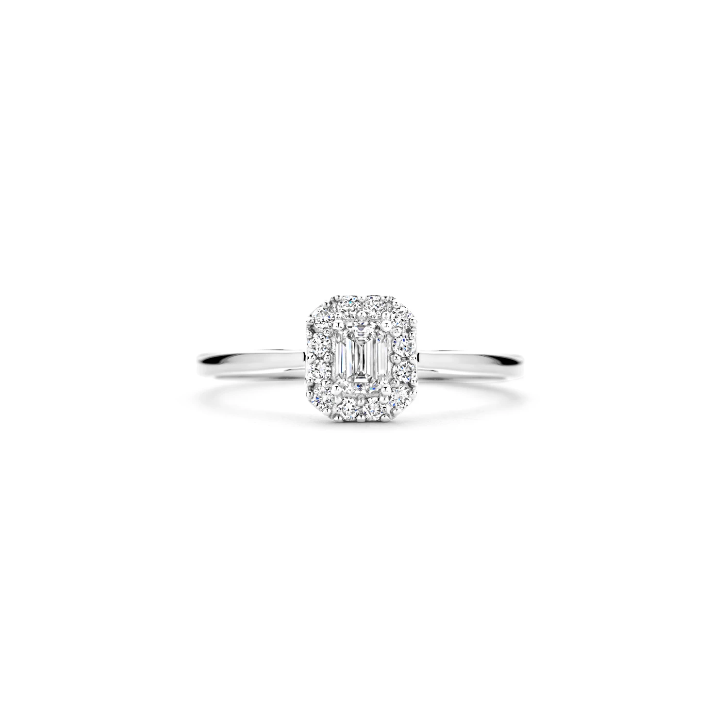 Ring Witgoud 14k met lab grown diamant