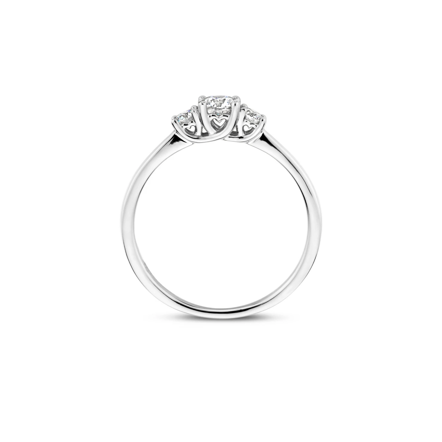 Ring Witgoud 14k met lab grown diamant
