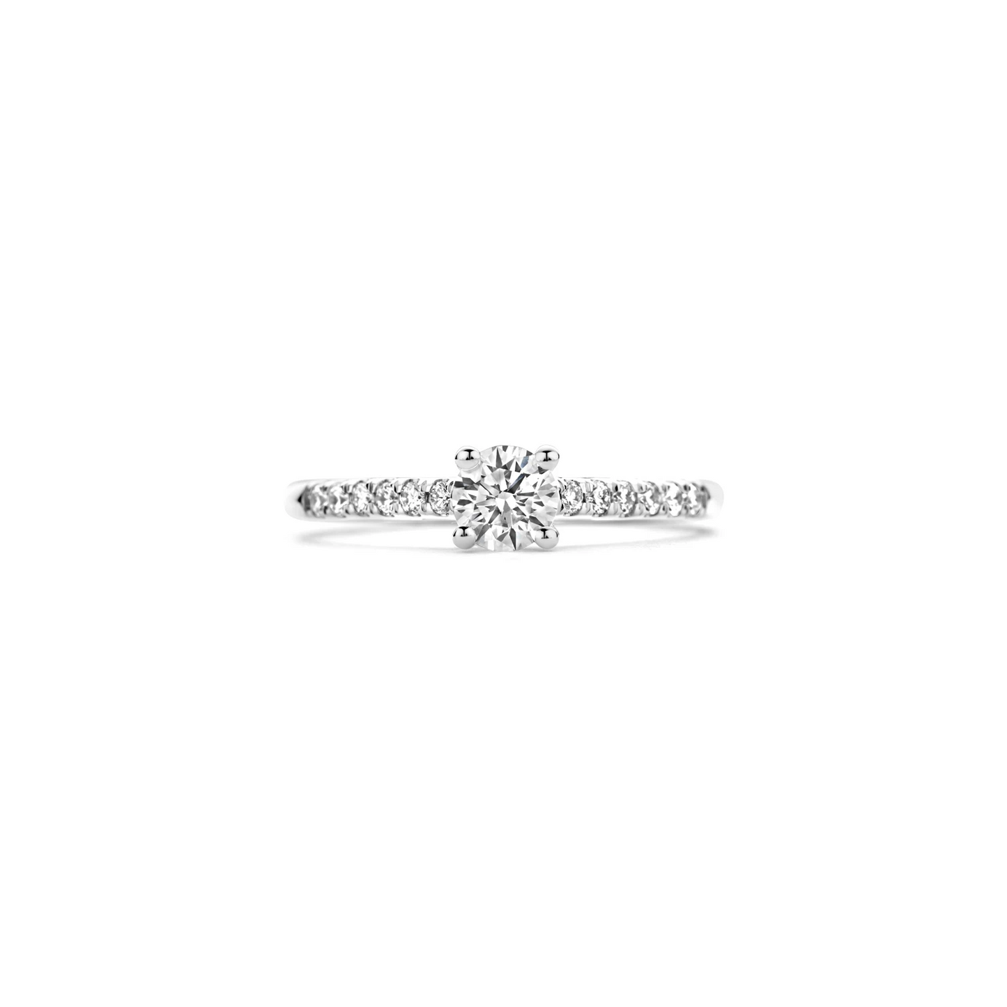 Ring Witgoud 14k met lab grown diamant
