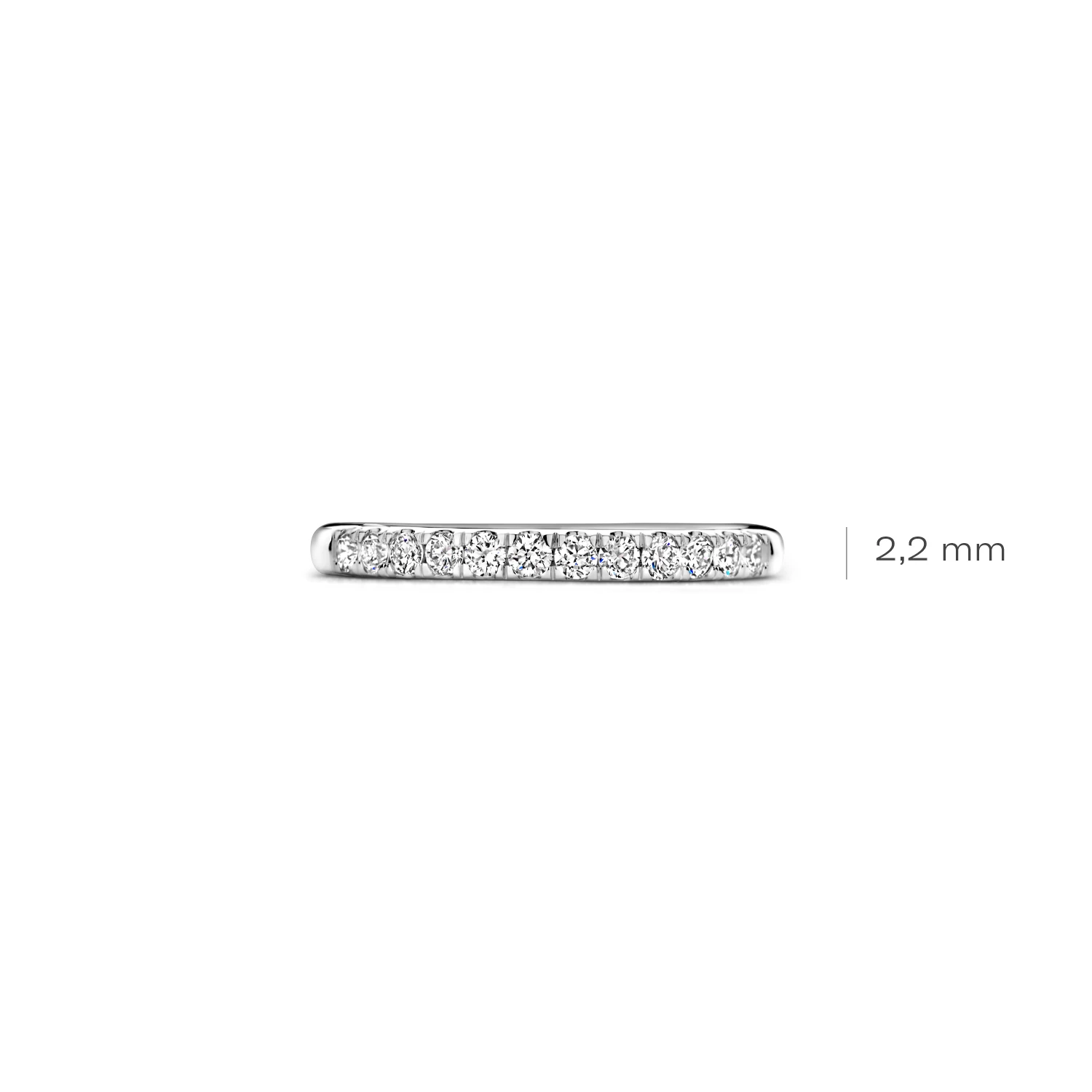 Ring Witgoud 14k met lab grown diamant