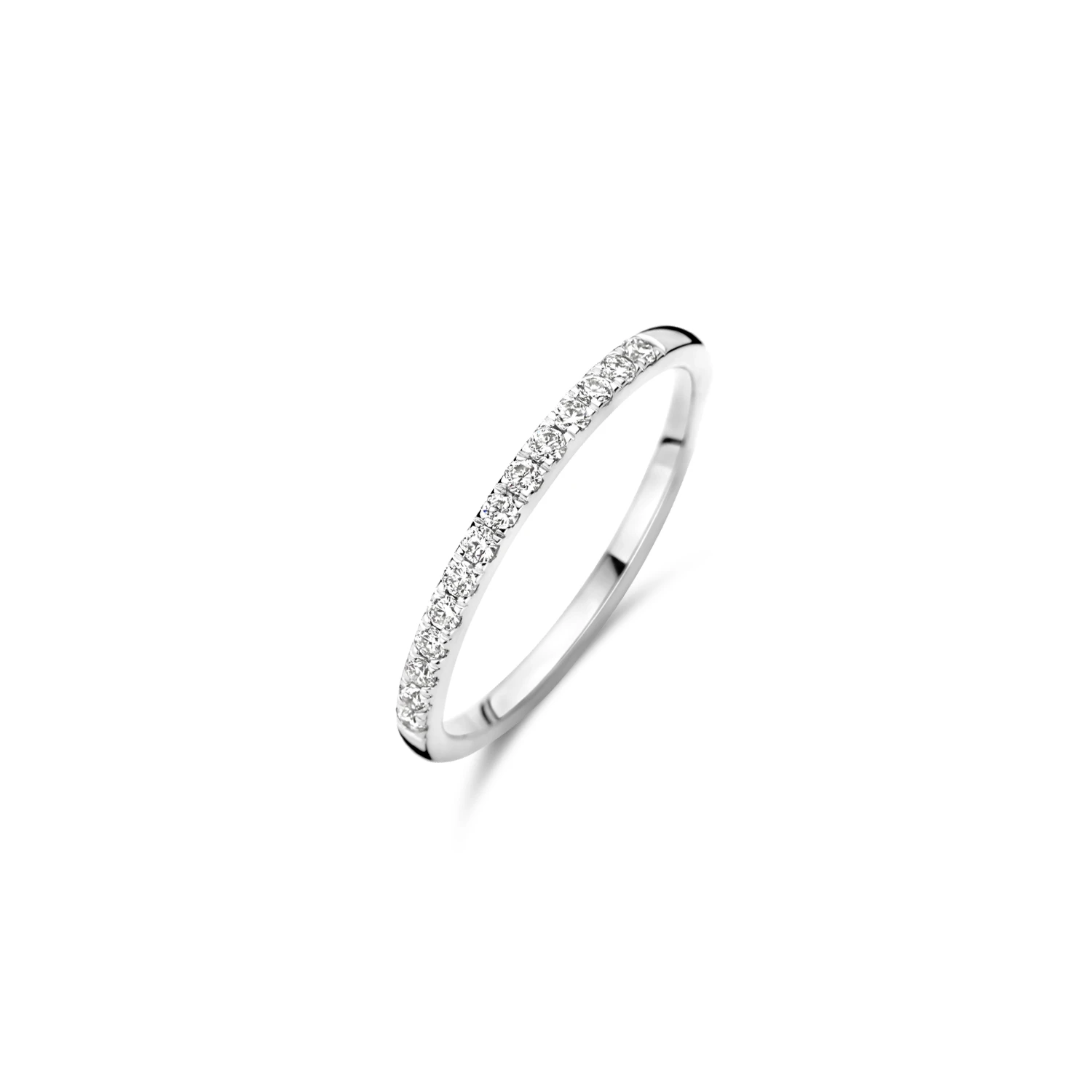 Ring Witgoud 14k met lab grown diamant