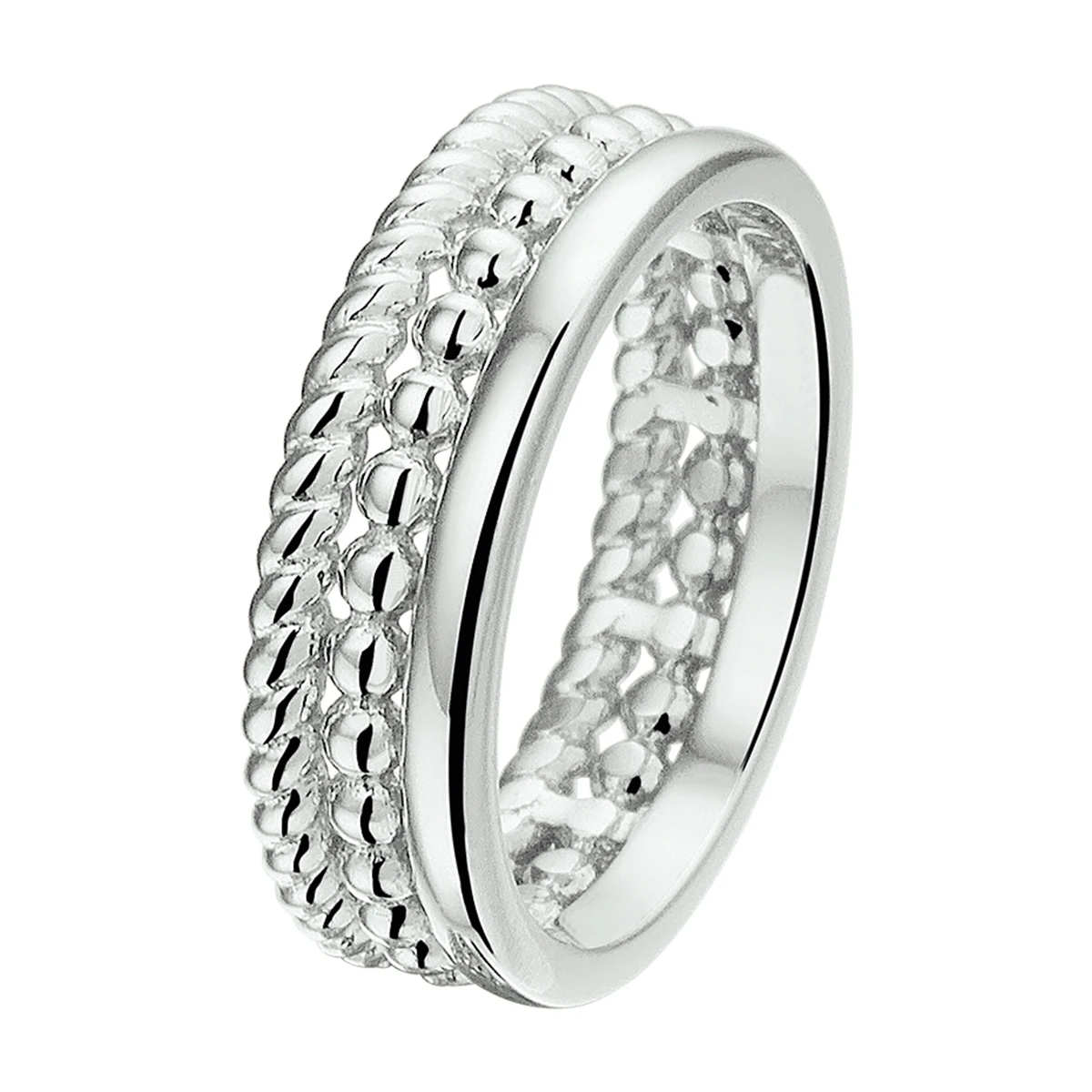 ring zilver gerhodineerd