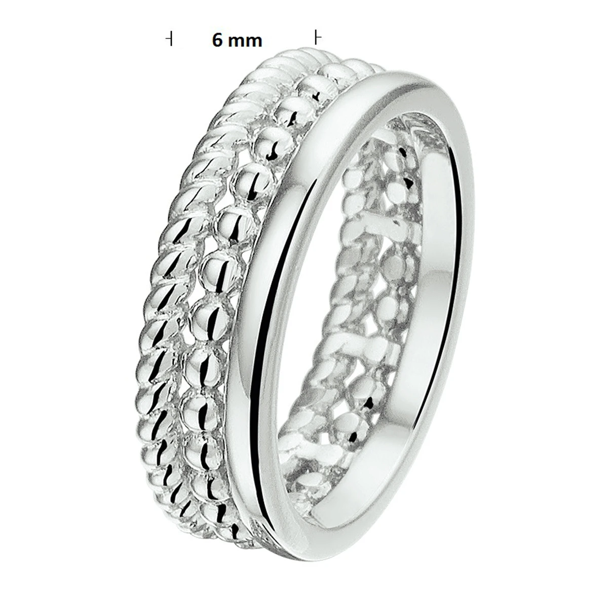 ring zilver gerhodineerd
