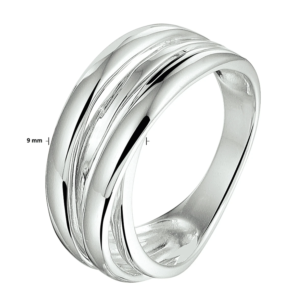 ring zilver gerhodineerd