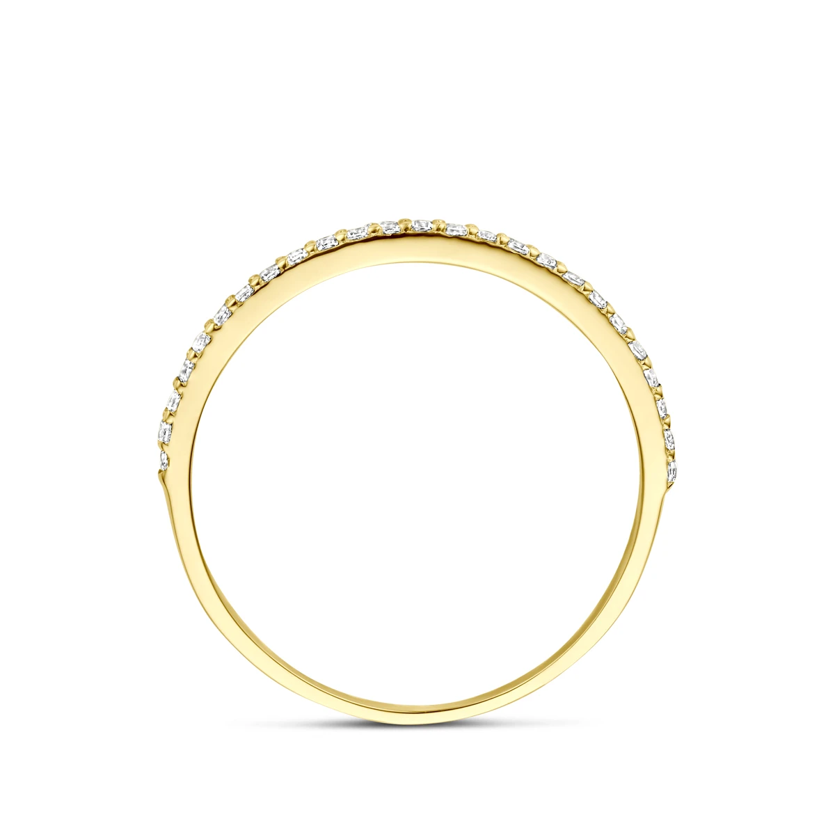 ring zirkonia 14K geelgoud