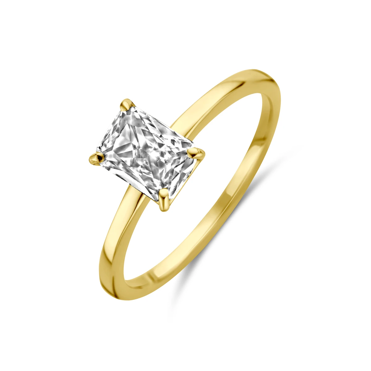 ring zirkonia 14K geelgoud