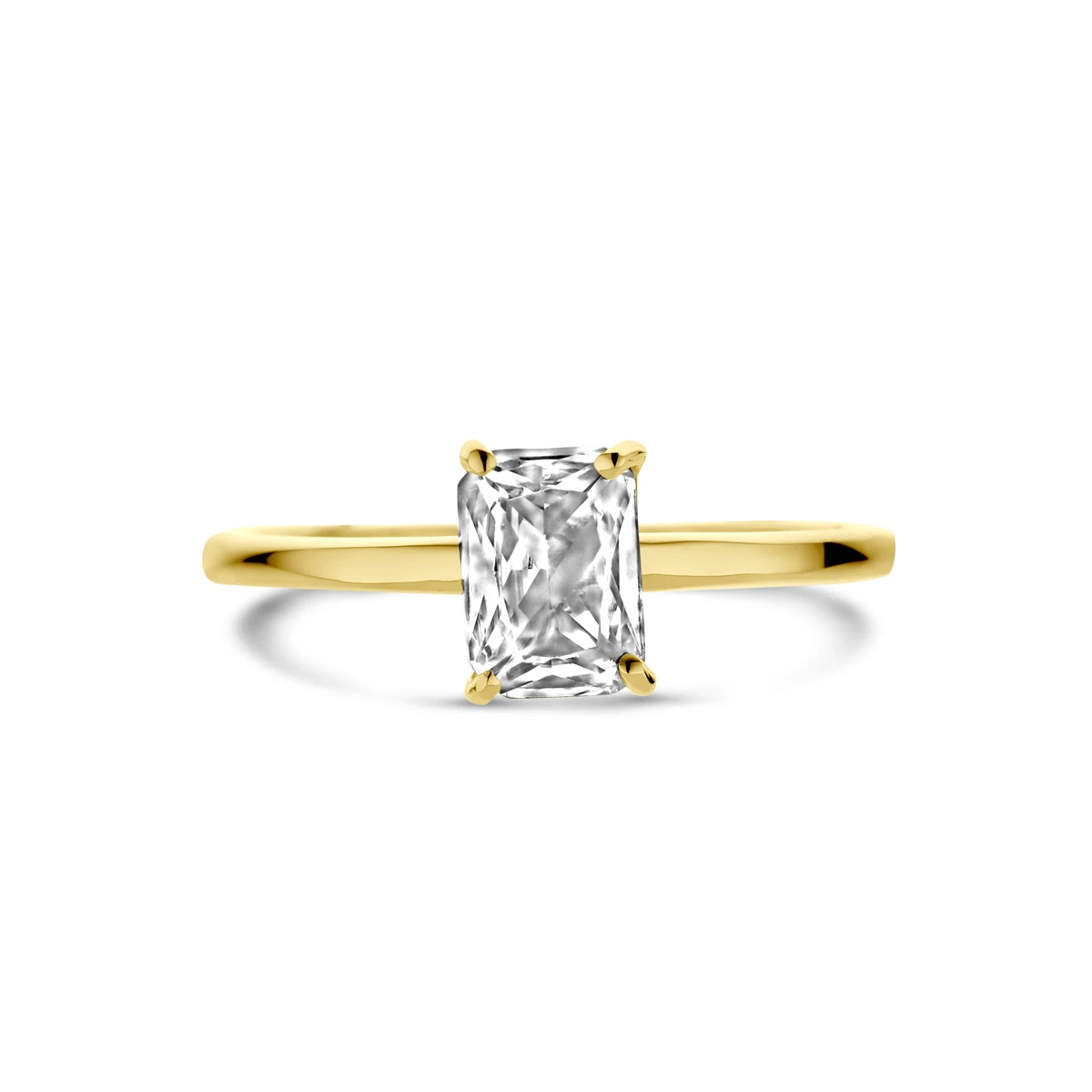 ring zirkonia 14K geelgoud