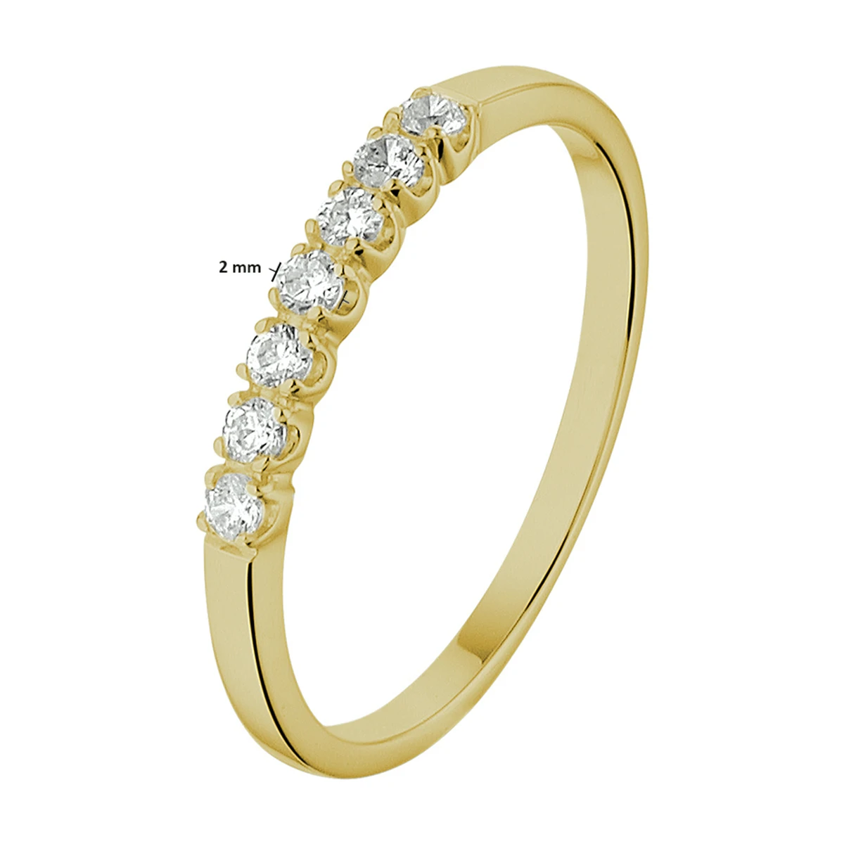 ring zirkonia 14K geelgoud