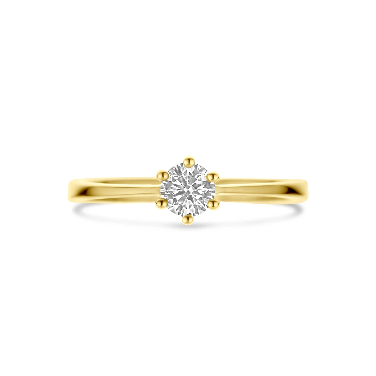ring zirkonia 14K geelgoud