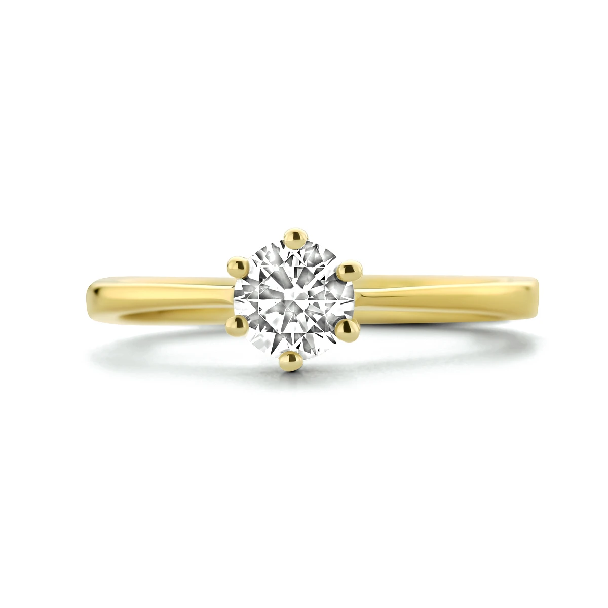 ring zirkonia 14K geelgoud