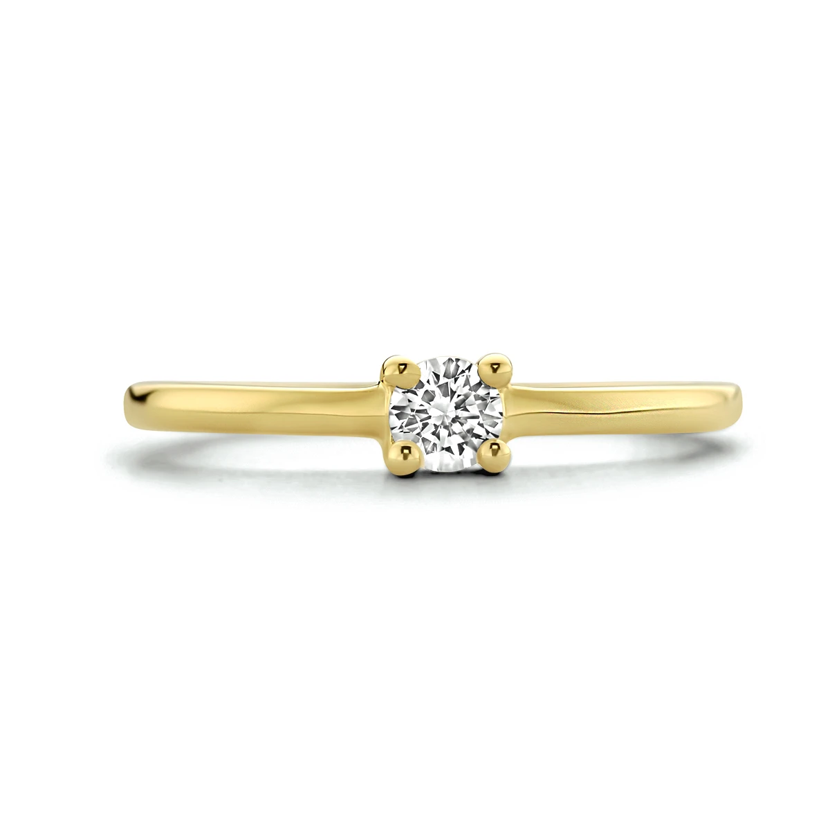 ring zirkonia 14K geelgoud