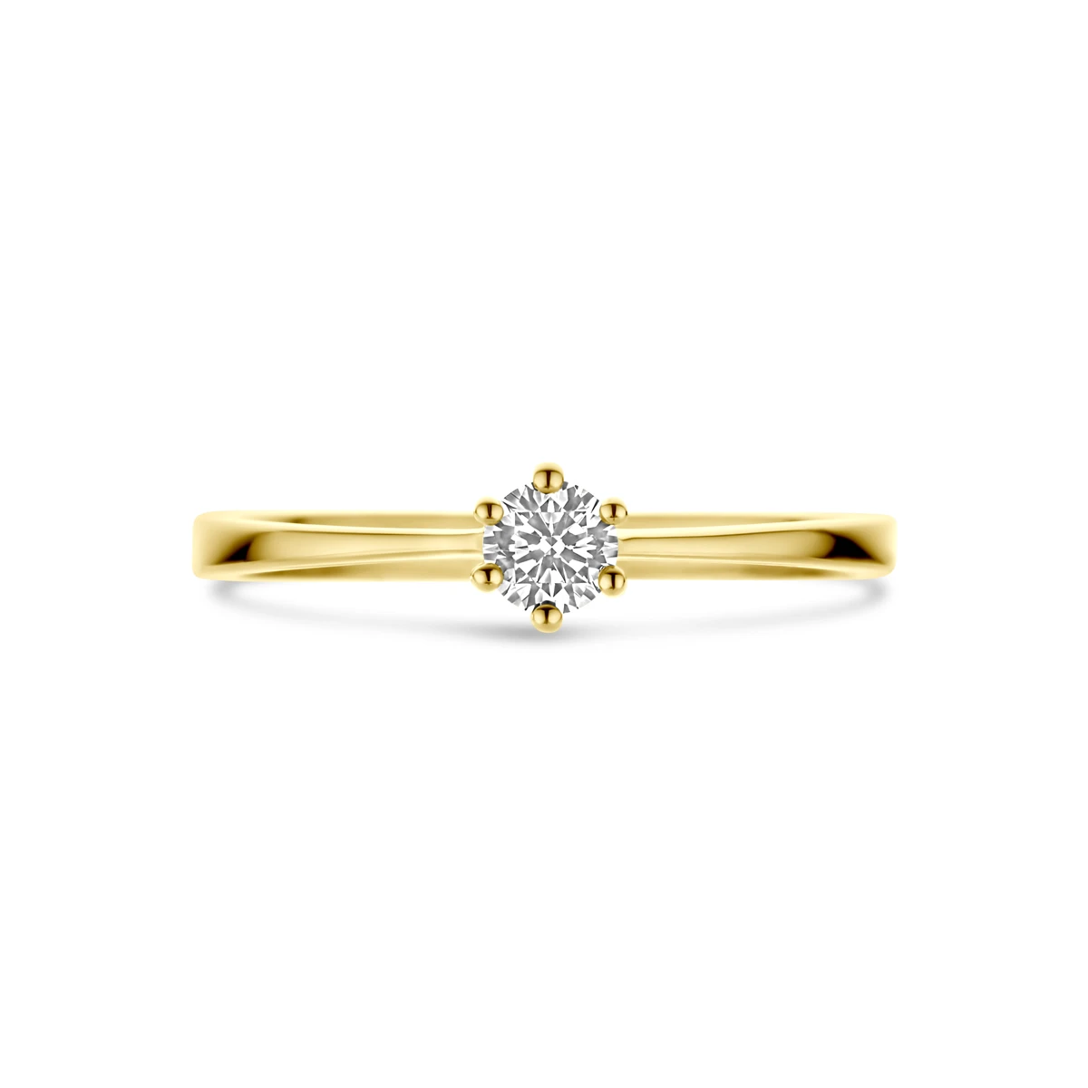 ring zirkonia 14K geelgoud