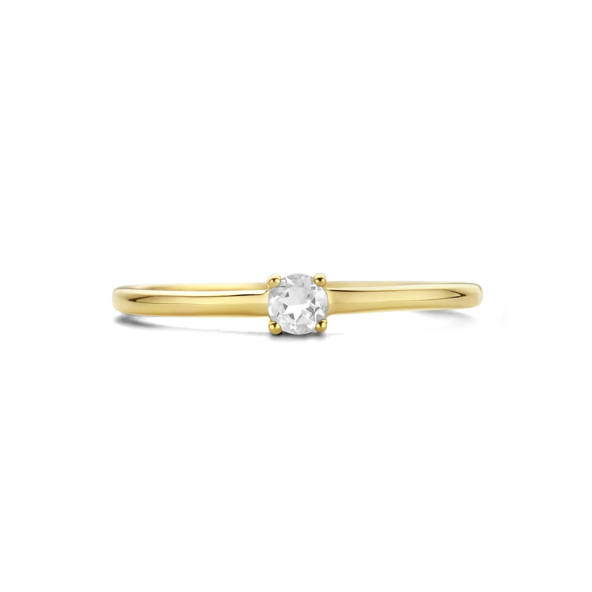 ring zirkonia 14K geelgoud