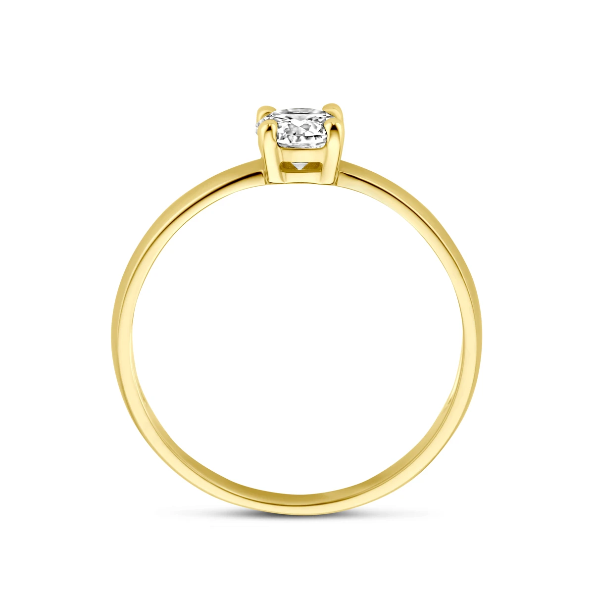 ring zirkonia 14K geelgoud
