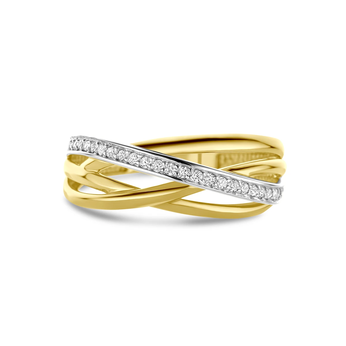 ring zirkonia 14K geelgoud