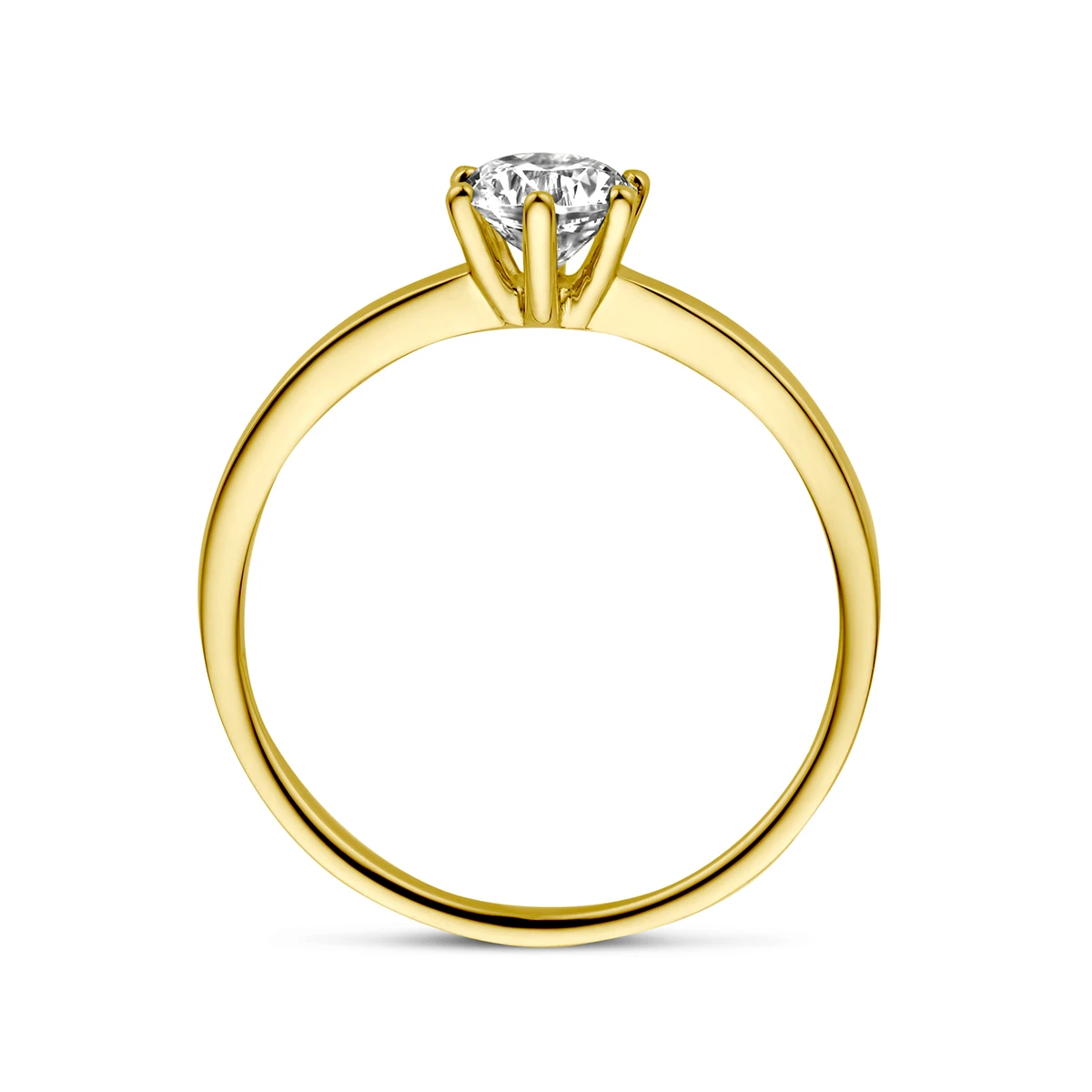 ring zirkonia 14K geelgoud