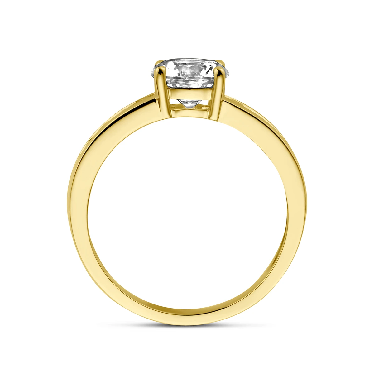 ring zirkonia 14K geelgoud