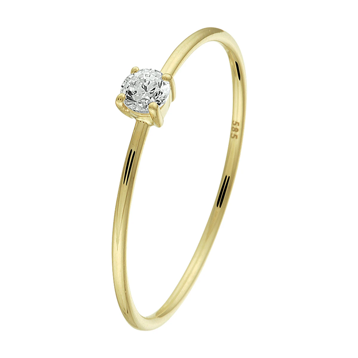 ring zirkonia 14K geelgoud