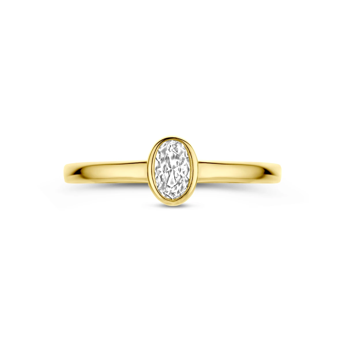 ring zirkonia 14K geelgoud