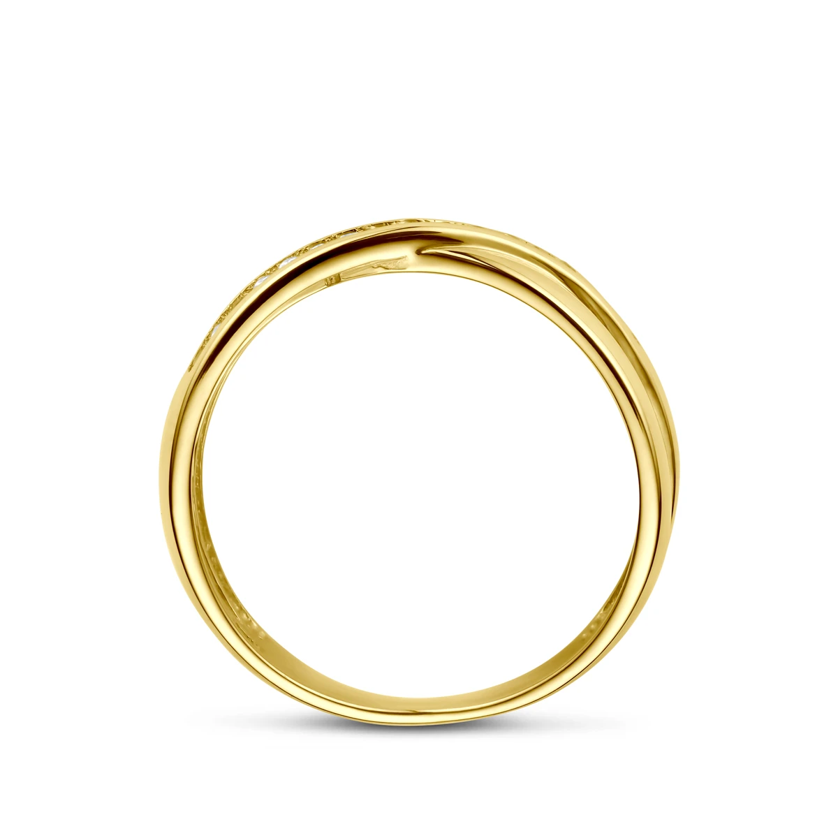 ring zirkonia 14K geelgoud