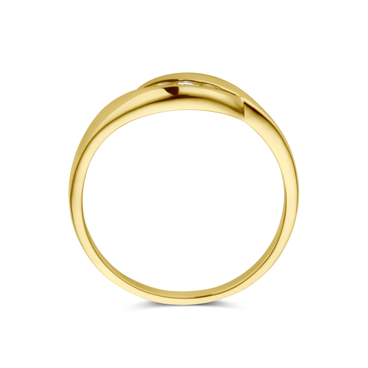 ring zirkonia 14K geelgoud