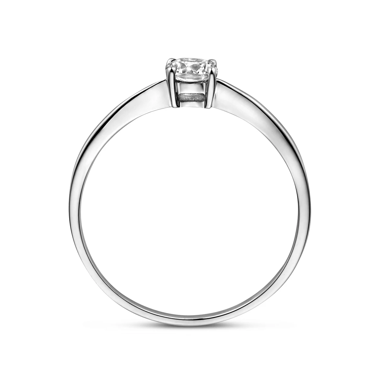 ring zirkonia 14K witgoud