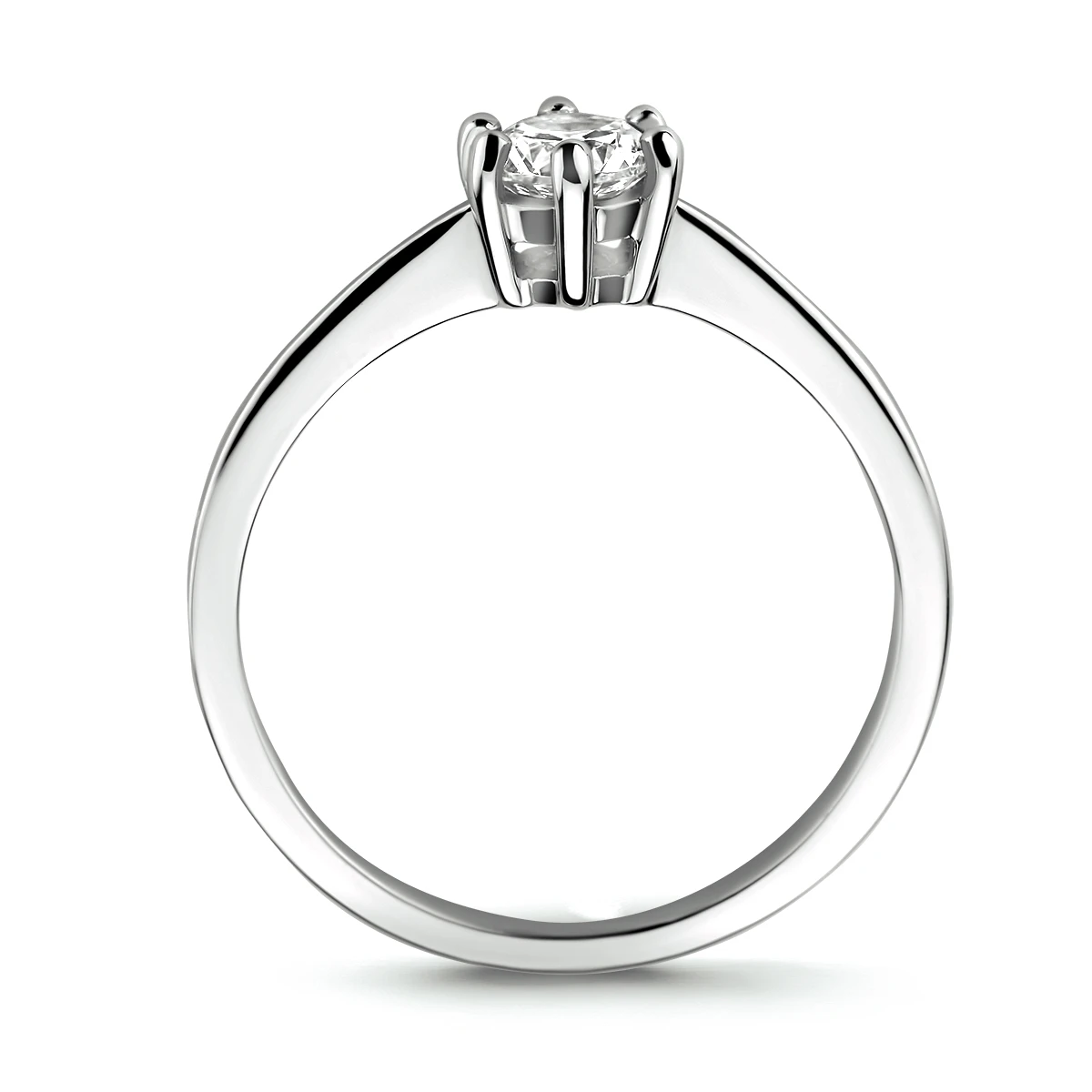 ring zirkonia 14K witgoud