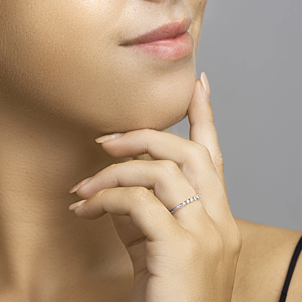 ring zirkonia 14K witgoud