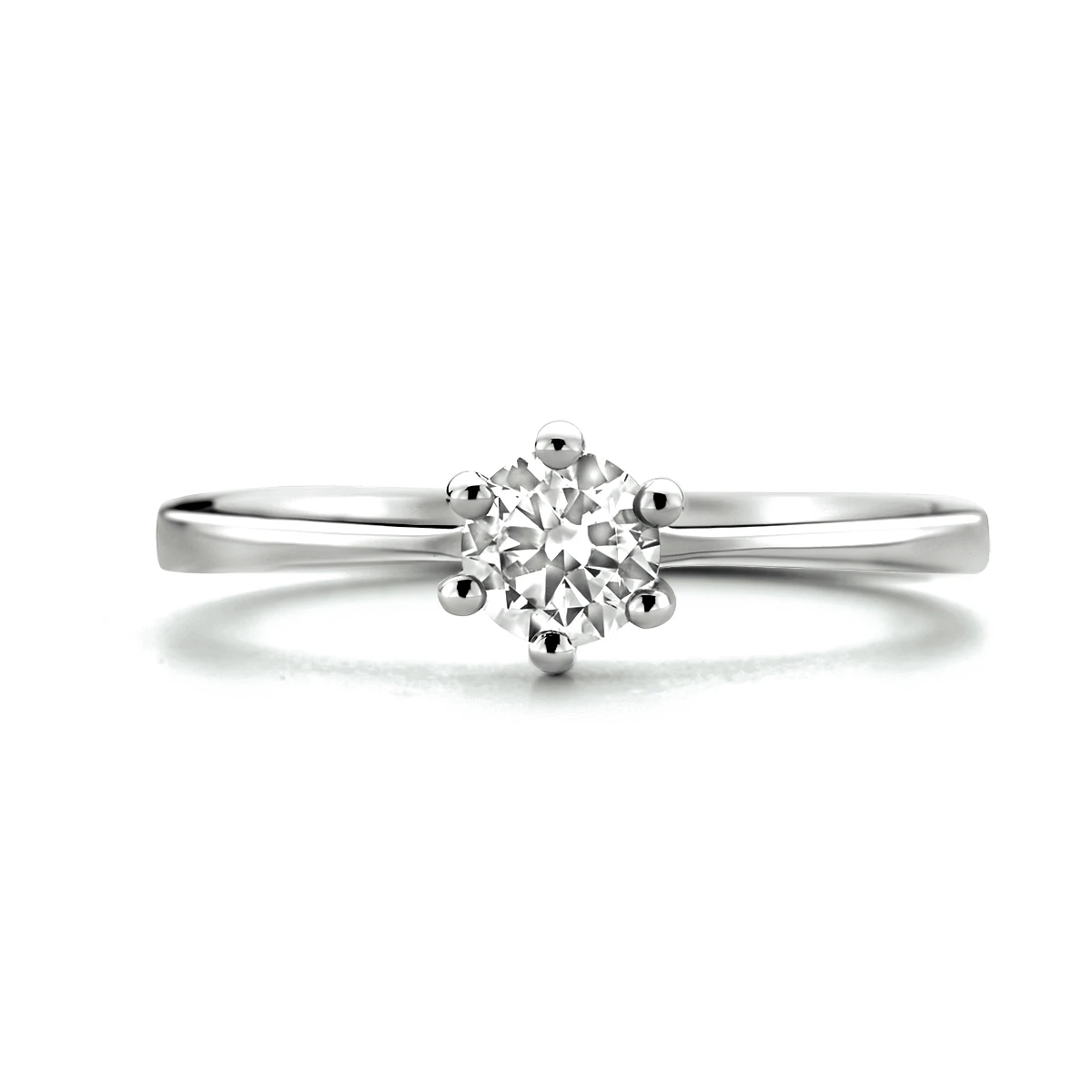 ring zirkonia 14K witgoud