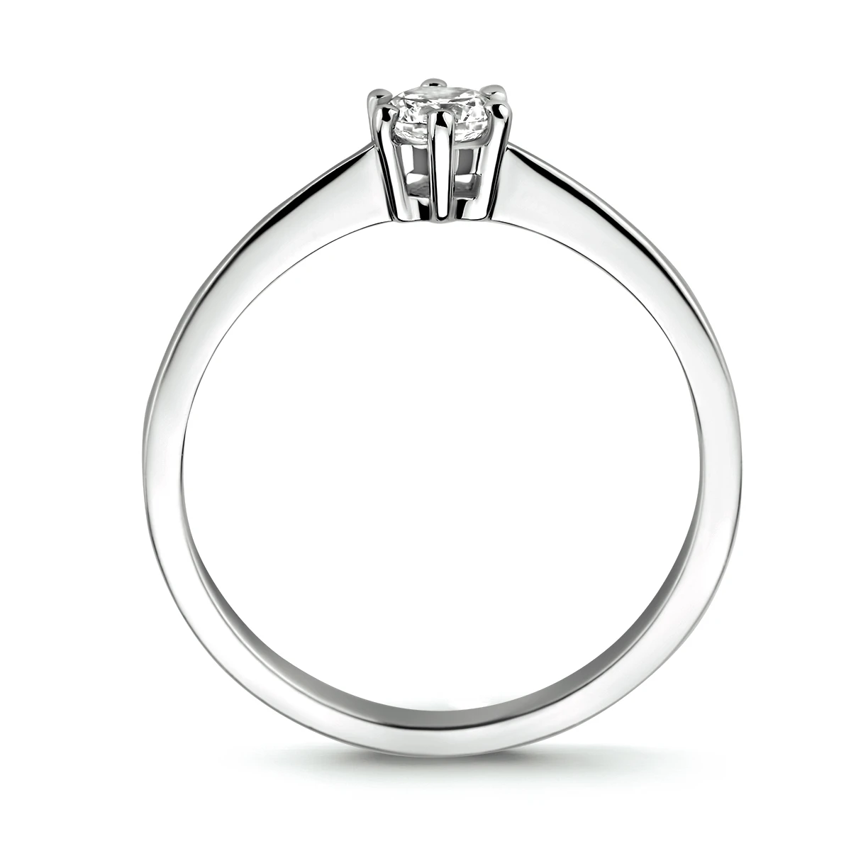ring zirkonia 14K witgoud