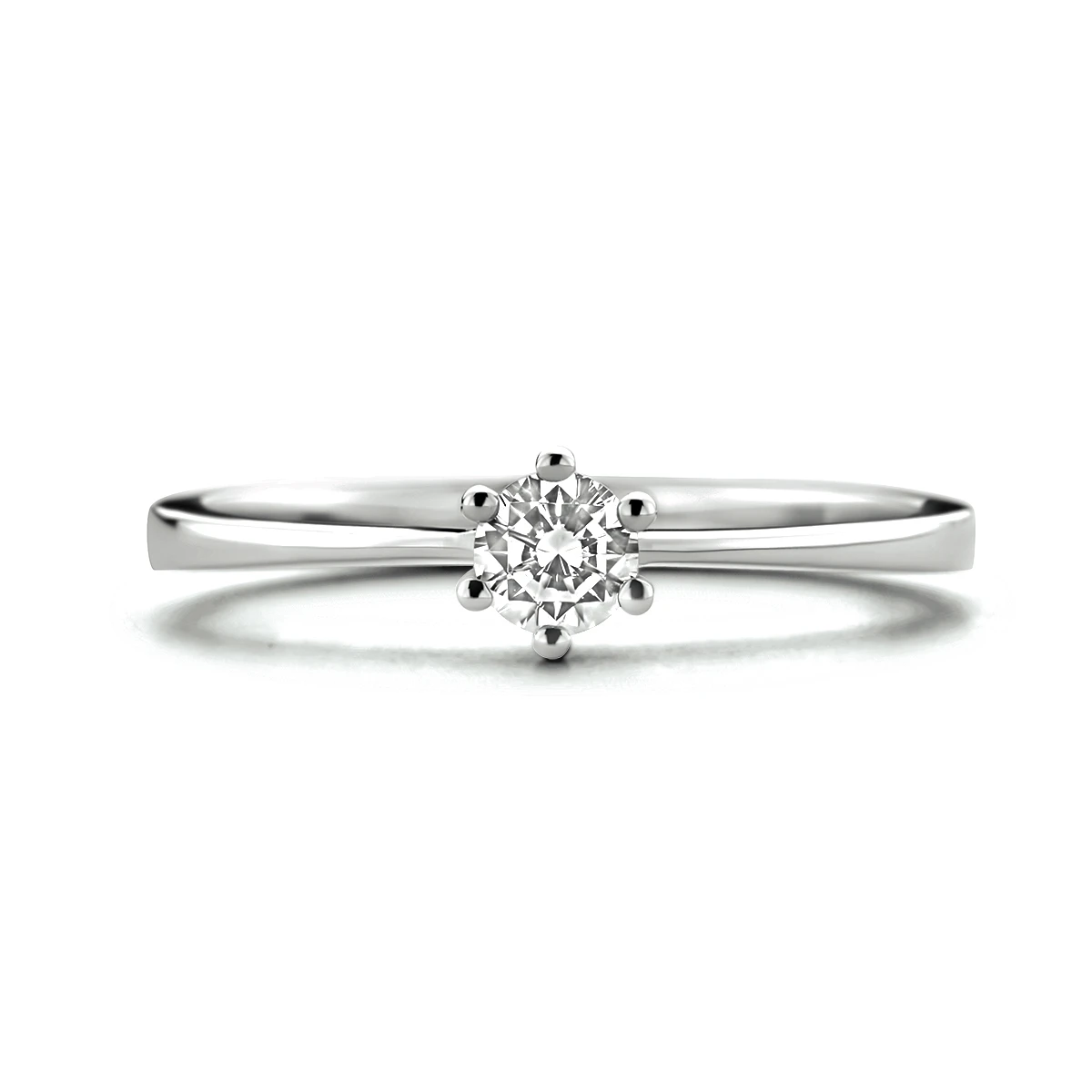 ring zirkonia 14K witgoud