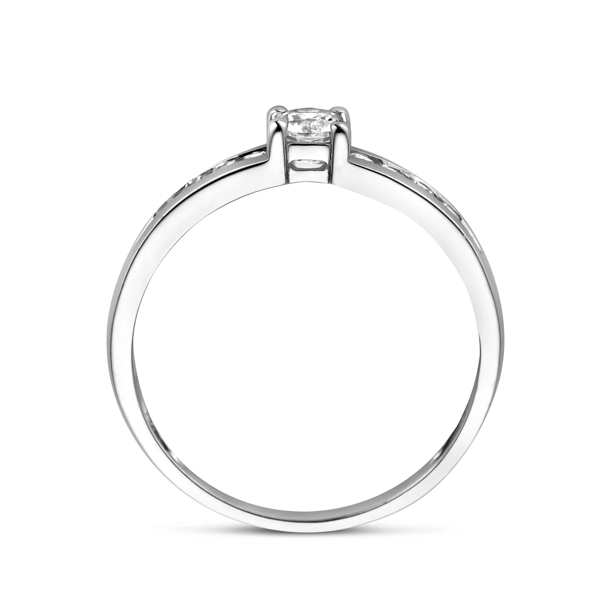 ring zirkonia 14K witgoud