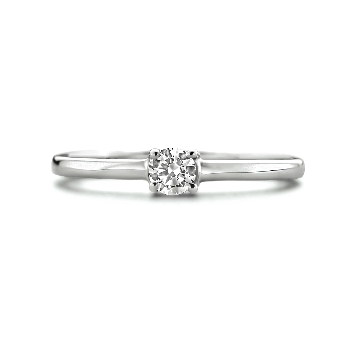 ring zirkonia 14K witgoud