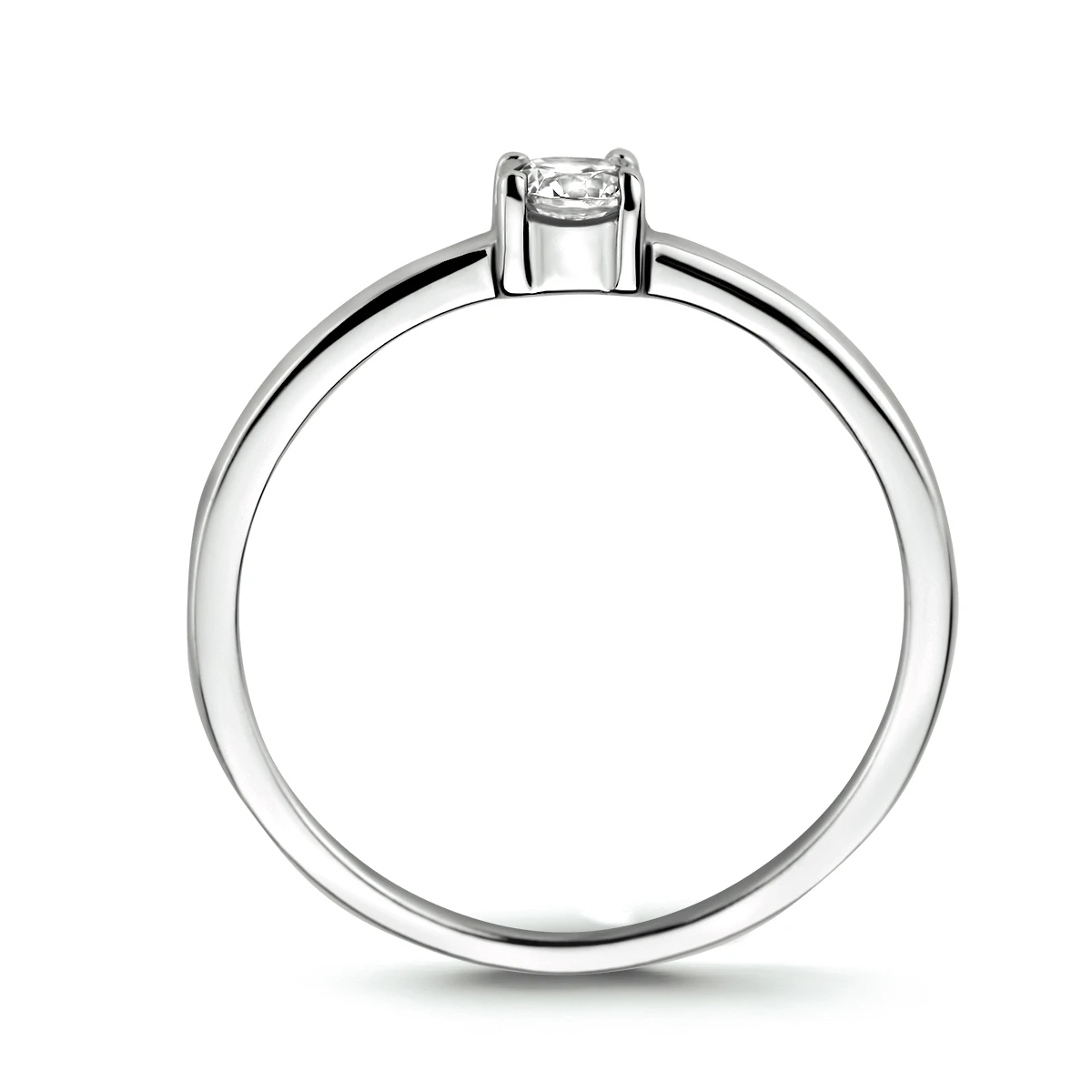 ring zirkonia 14K witgoud