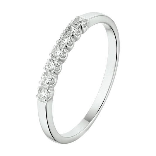 ring zirkonia 14K witgoud