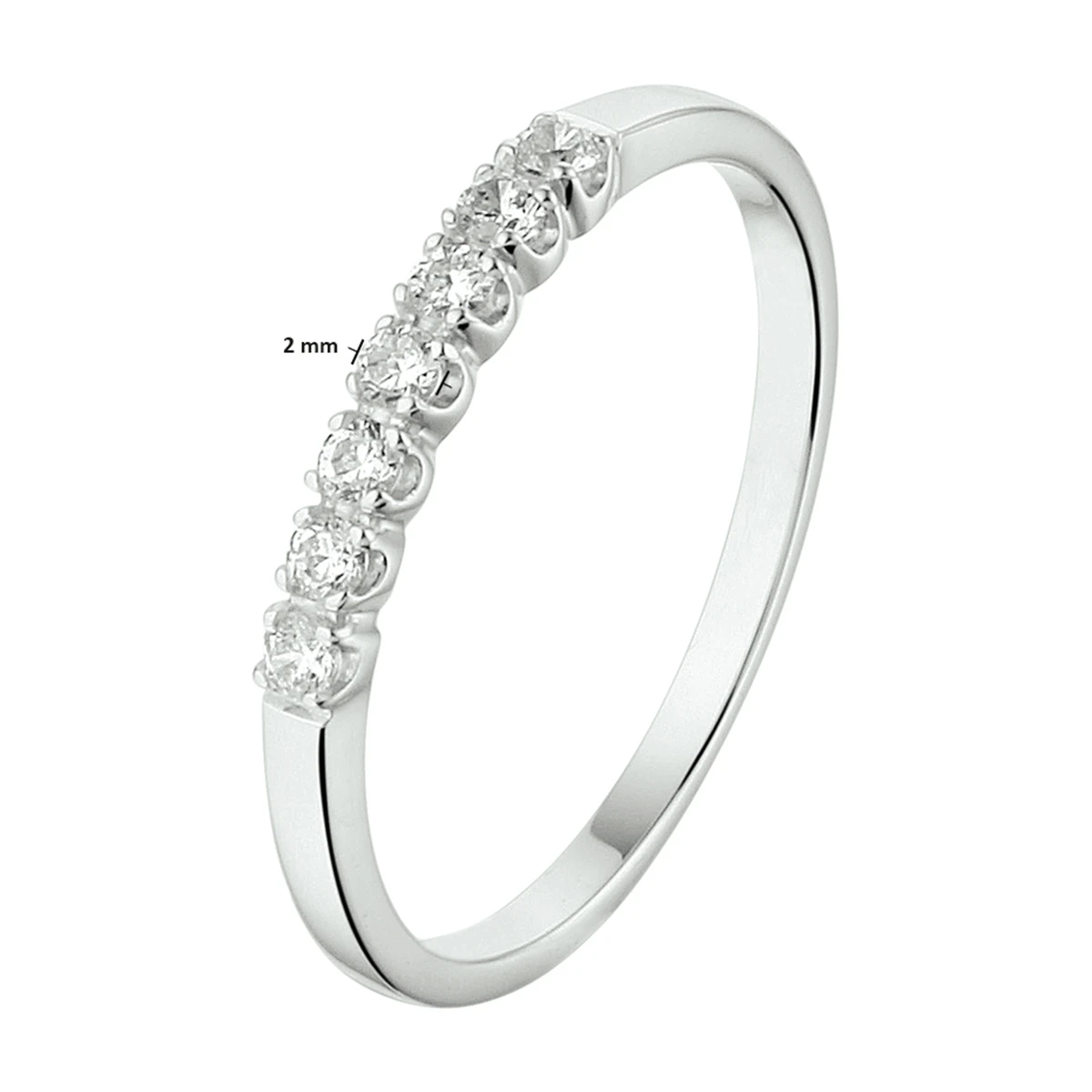 ring zirkonia 14K witgoud