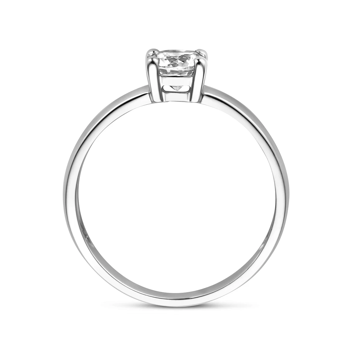 ring zirkonia 14K witgoud