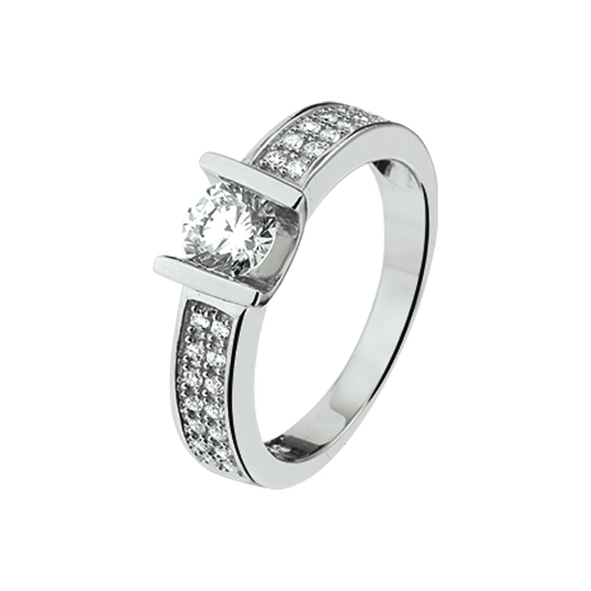 ring zirkonia 6,6 mm zilver gerhodineerd