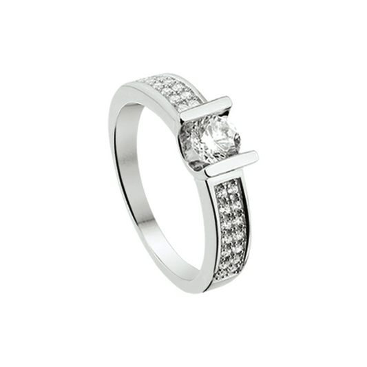 ring zirkonia 6,6 mm zilver gerhodineerd