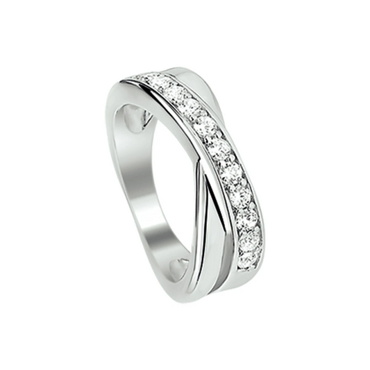 ring zirkonia zilver gerhodineerd