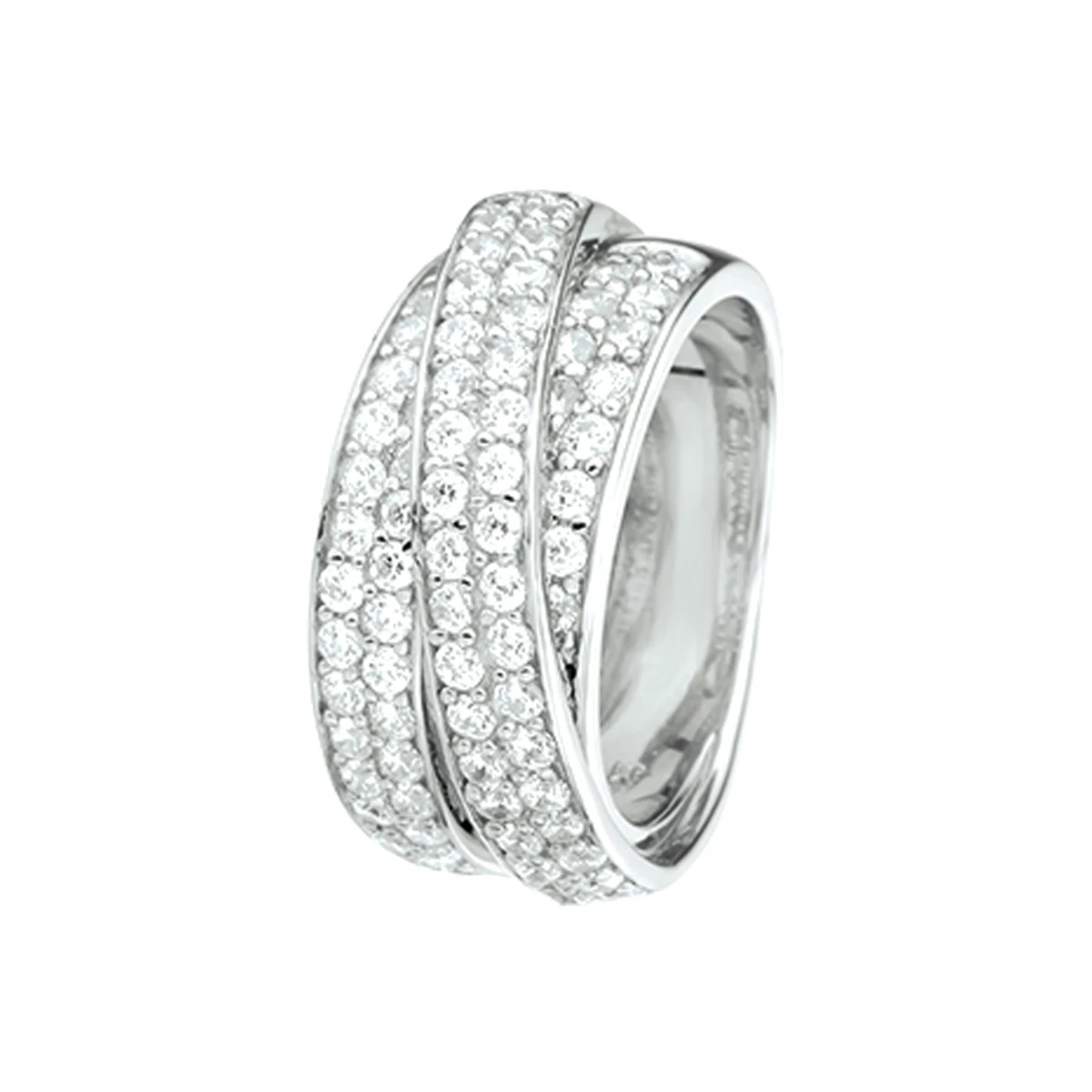 ring zirkonia zilver gerhodineerd