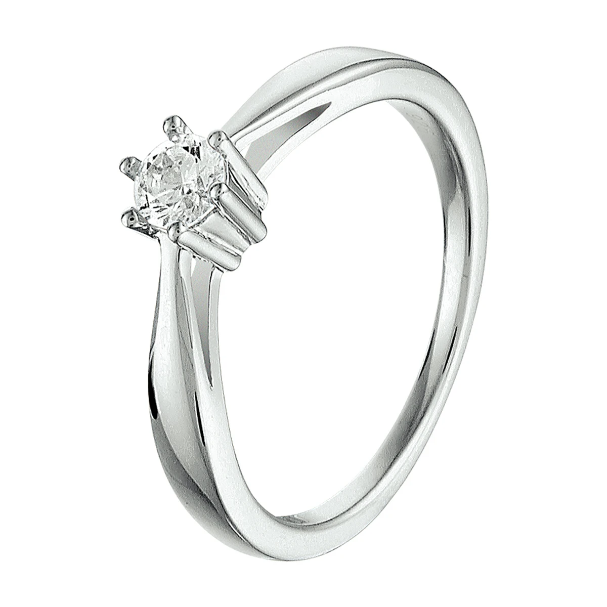 ring zirkonia zilver gerhodineerd