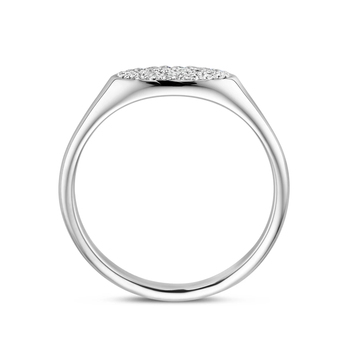 ring zirkonia zilver gerhodineerd
